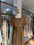 Ladies Casual Square Neckline Belted Maxi Dress